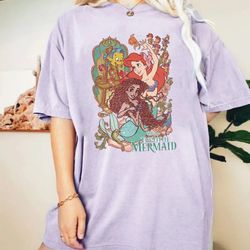 disney the little mermaid comfort colors shirt, african american ariel shirt, black ariel princess, disney princess shir