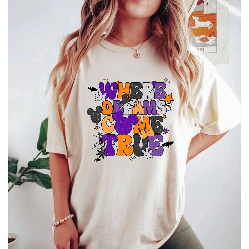 Disney Where Dreams Come True Halloween Comfort ColorsĀ® Shirt, Disney Spooky Season Shirt, Disneyworld Shirt, Disney Family Trip Shirt - 2.jpg