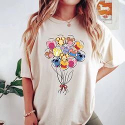 disney winnie the pooh balloons comfort colors shirt, colorful vacay shirt, disney balloons shirt, disney world shirt, d