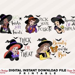 bundle halloween princess svg, spooky vibes svg, b
