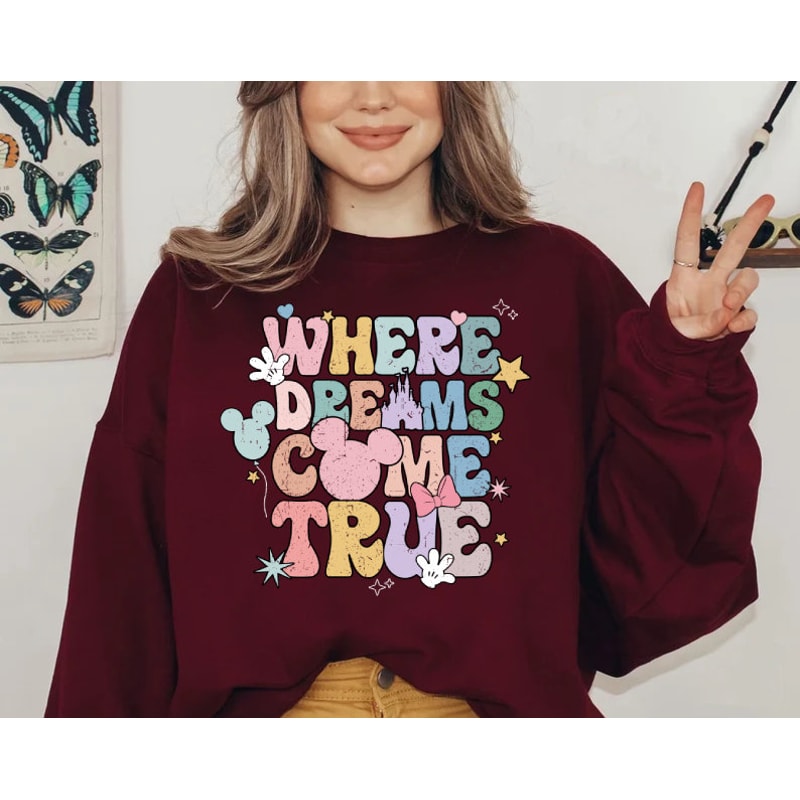 Disney Where Dreams Come True Sweatshirt, Disneyland Christmas Sweatshirt, Christmas Family Shirt, Disney World Sweatshirt,Christmas Sweater - 6.jpg