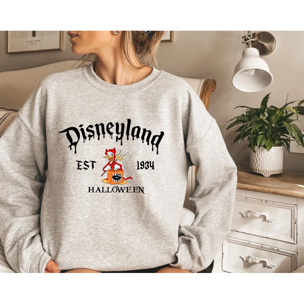 Disneyland Halloween Sweatshirt, Disney Character Halloween Sweatshirt, Disney Halloween Group Shirt, Halloween Party Shirt, Trick Or Treat - 4.jpg