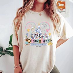 disneyland happiest place on earth comfort colors shirt, colorful vacay shirt, disneyland shirt, disneyworld shirt, disn