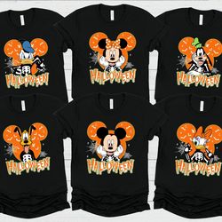 halloween disney family comfort colors shirt, halloween mickey and friends shirt, disneyland halloween shirt, disneyworl
