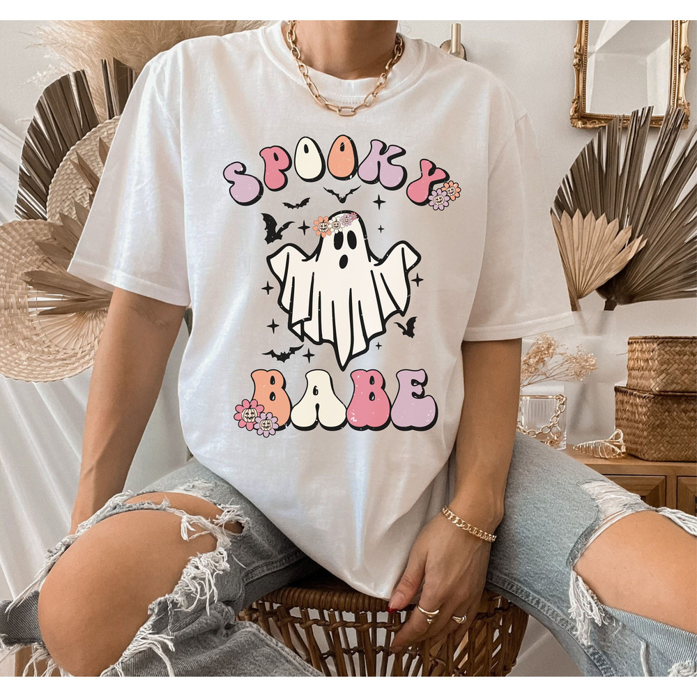 Spooky Babe Png, Cute Ghost Png, Fall Png, Autumn Png, Halloween Shirt Design, Png for shirt, Retro Halloween Png - 3.jpg