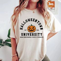 halloweentown university comfort colors shirt, pumpkin halloween shirt, pumpkin fall shirt, spooky season shirt, vintage