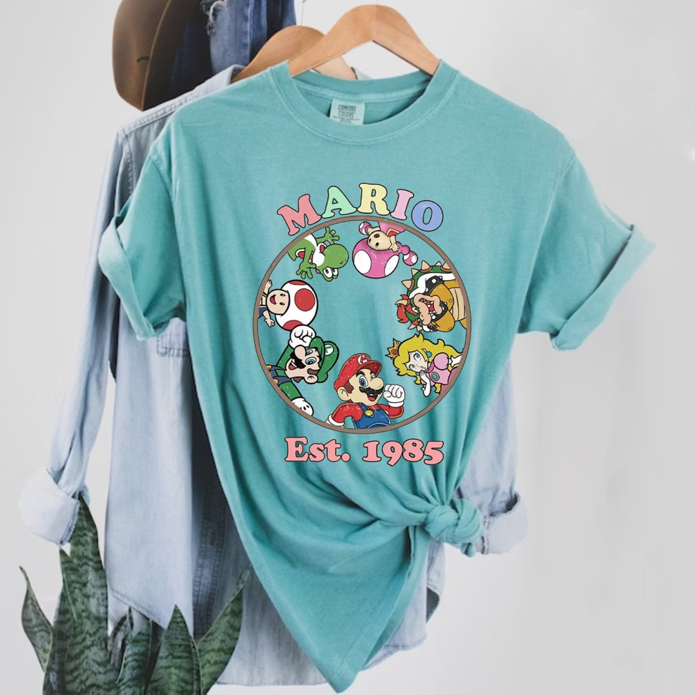 Mario Est 1985 Comfort ColorsĀ® Shirt, Princess Peach Shirt, Super Mario Shirt, Princess Peach And Friends Shirt, Super Mario Group Shirt - 5.jpg