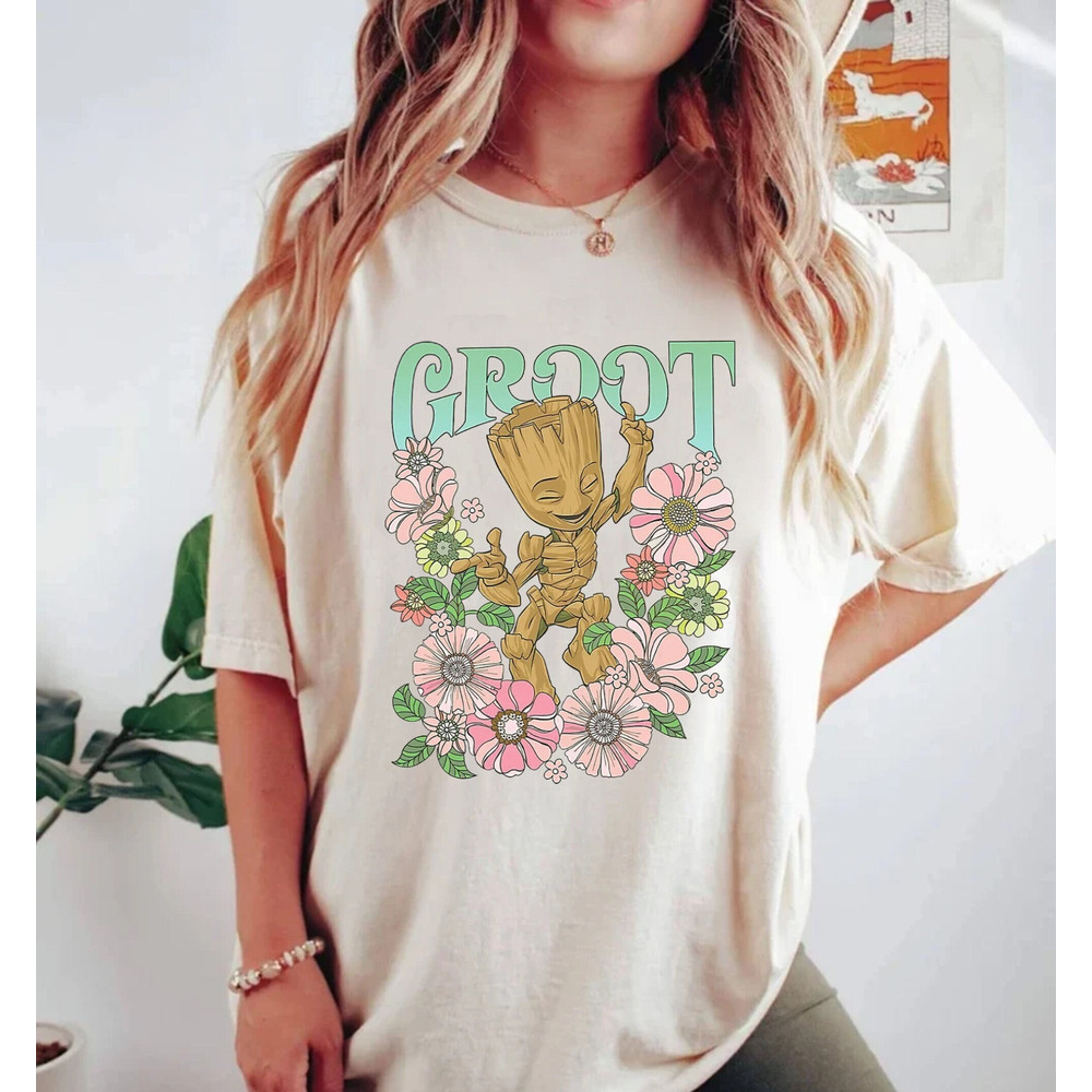 Marvel Guardians Of The Galaxy Groot Floral Dance Poster Comfort ColorsĀ® Shirt, Disneyland Trip Shirt, Disneyworld Shirt, Disney Family Trip - 1.jpg