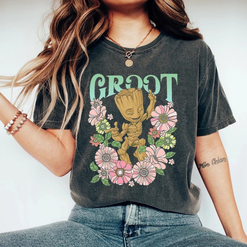 Marvel Guardians Of The Galaxy Groot Floral Dance Poster Comfort ColorsĀ® Shirt, Disneyland Trip Shirt, Disneyworld Shirt, Disney Family Trip - 2.jpg