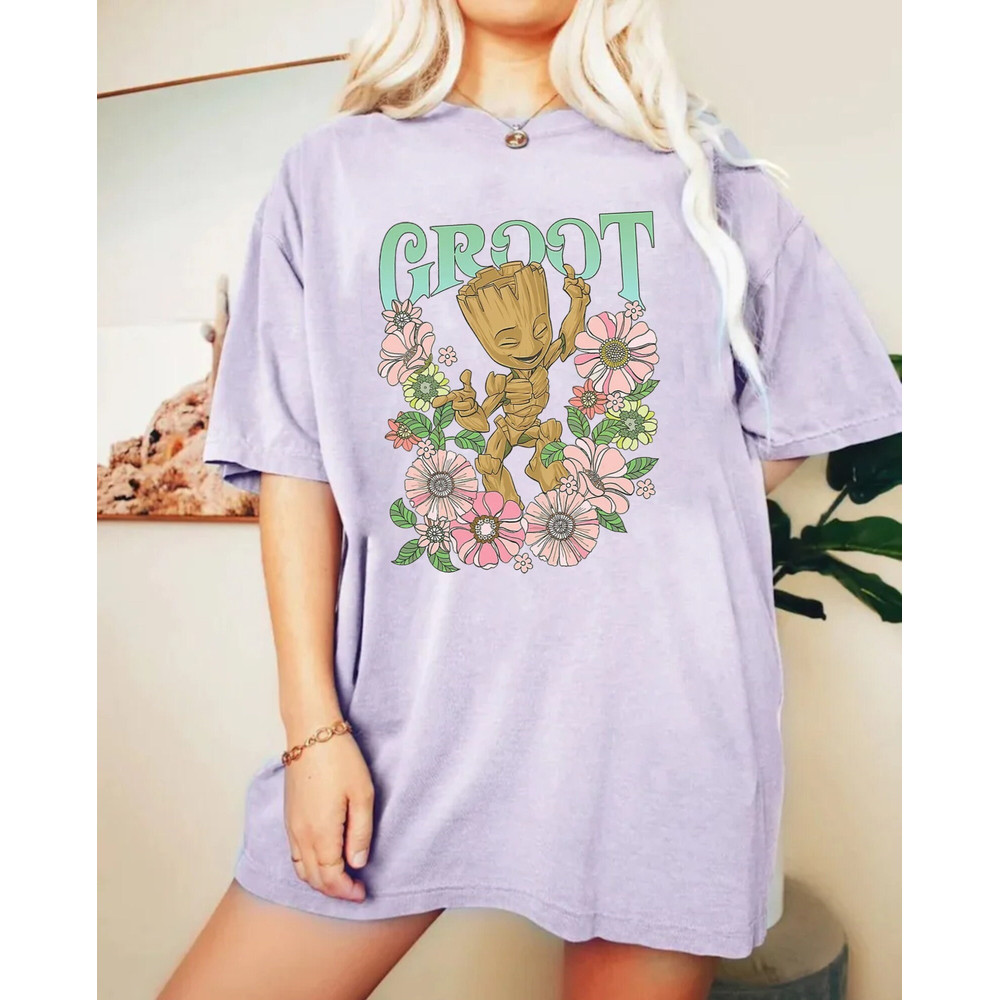 Marvel Guardians Of The Galaxy Groot Floral Dance Poster Comfort ColorsĀ® Shirt, Disneyland Trip Shirt, Disneyworld Shirt, Disney Family Trip - 3.jpg