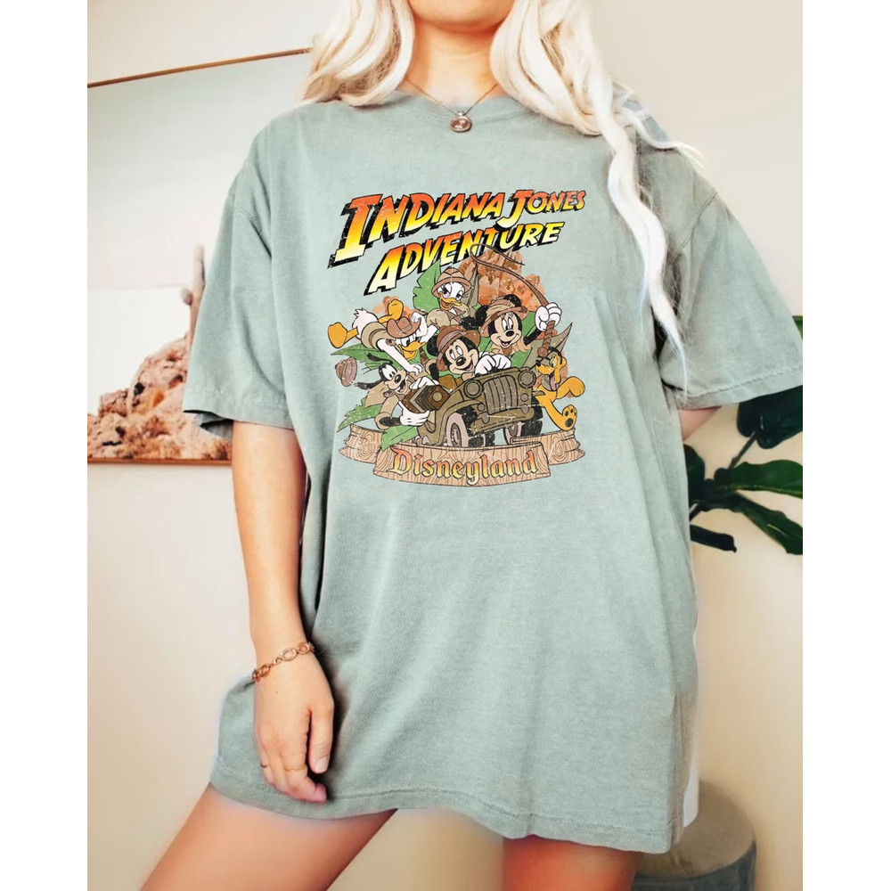Mickey and Friends Indiana Jones Adventure Comfort Colors® Shirt, Disneyland Ride Shirt, Vintage Disney Shirt, Disney Family Trip Shirt - 5.jpg
