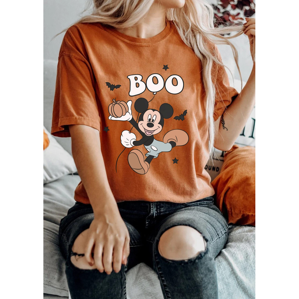 Mickey Boo Halloween Comfort ColorsĀ® Shirt, Mickey Mouse Spooky Season Shirt, Pumpkin Mickey, Disney Spooky Shirt, Disney Halloween Shirt - 1.jpg