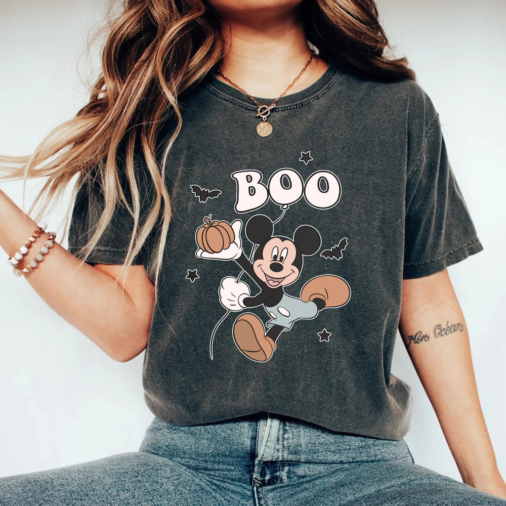 Mickey Boo Halloween Comfort ColorsĀ® Shirt, Mickey Mouse Spooky Season Shirt, Pumpkin Mickey, Disney Spooky Shirt, Disney Halloween Shirt - 2.jpg