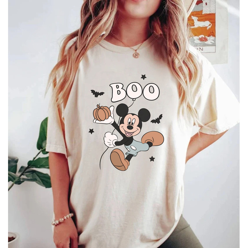 Mickey Boo Halloween Comfort ColorsĀ® Shirt, Mickey Mouse Spooky Season Shirt, Pumpkin Mickey, Disney Spooky Shirt, Disney Halloween Shirt - 3.jpg