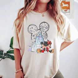 mickey minnie castle comfort colors shirt, magic kingdom castle shirt, disney matching shirt, disney vacation shirt, dis