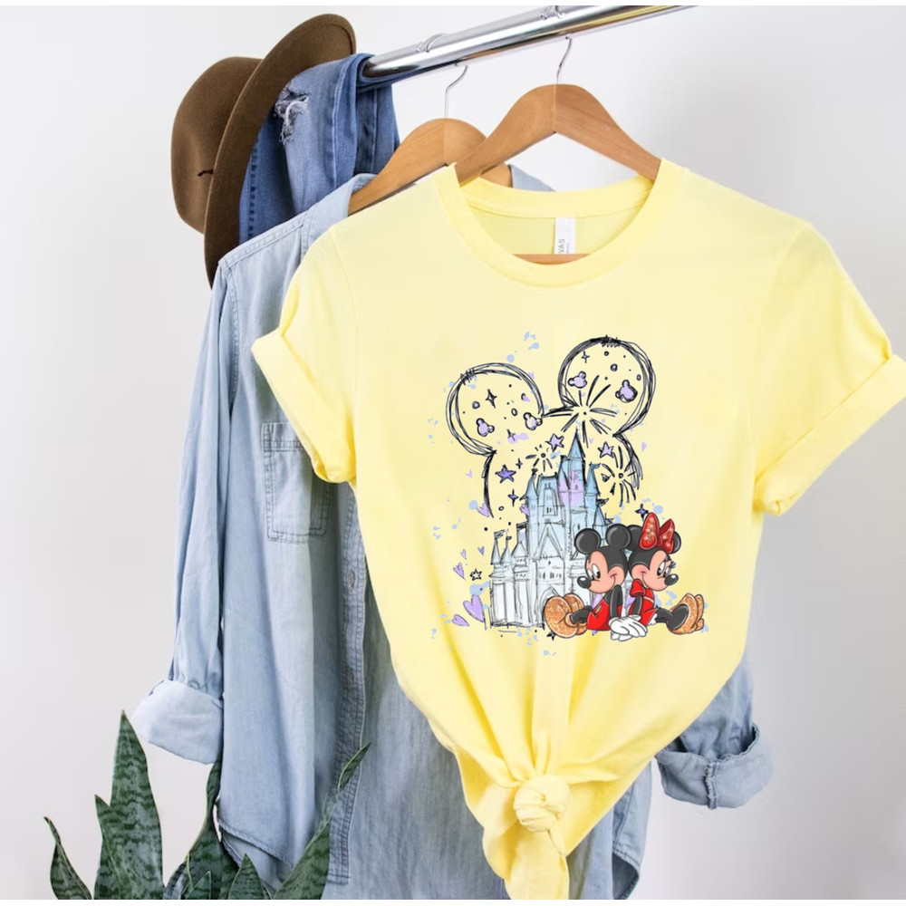 Mickey Minnie Castle Comfort Colors® Shirt, Magic Kingdom Castle Shirt, Disney Matching Shirt, Disney Vacation Shirt, Disneyworld Shirt - 4.jpg