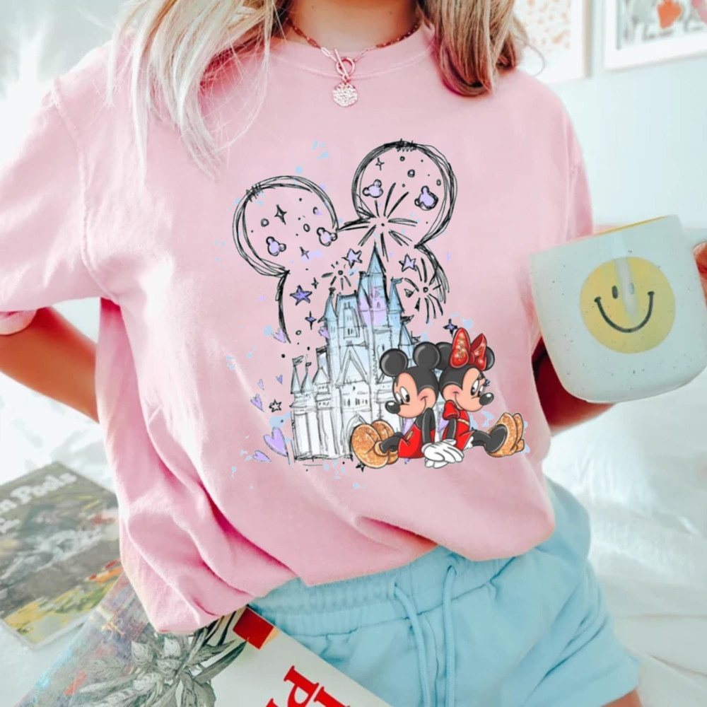 Mickey Minnie Castle Comfort Colors® Shirt, Magic Kingdom Castle Shirt, Disney Matching Shirt, Disney Vacation Shirt, Disneyworld Shirt - 6.jpg