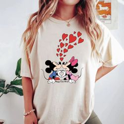 mickey minnie happy ever after comfort colors shirt, mickey minnie valentines day shirt, disney valentine couple shirt,