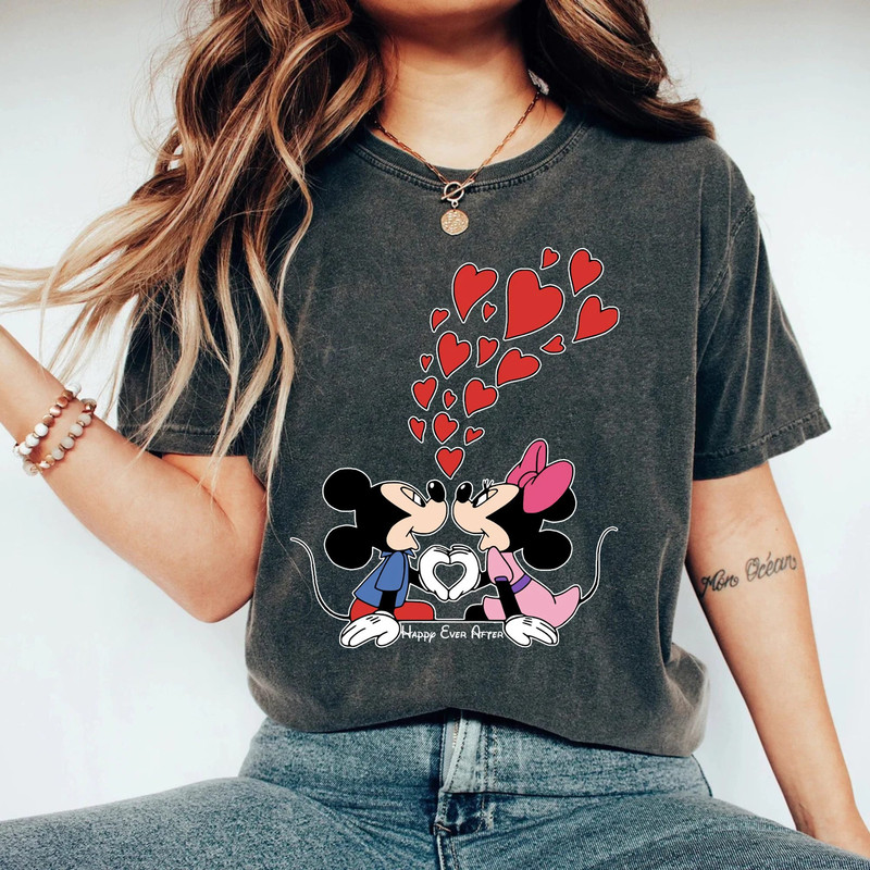Mickey Minnie Happy Ever After Comfort ColorsĀ® Shirt, Mickey Minnie Valentine's Day Shirt, Disney Valentine Couple Shirt, Disney Love Shirt - 3.jpg