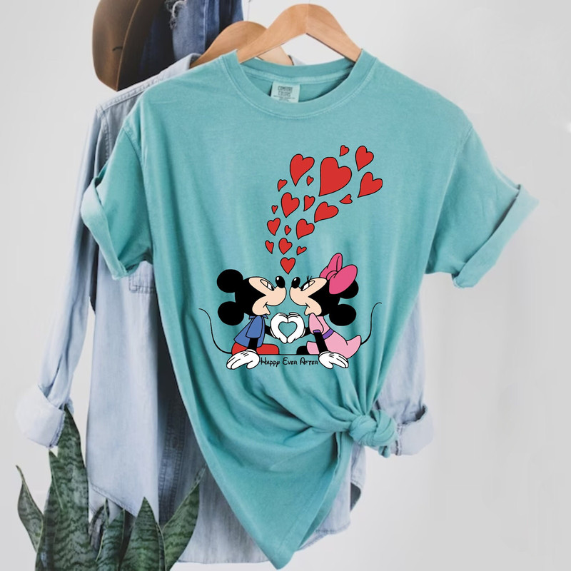 Mickey Minnie Happy Ever After Comfort ColorsĀ® Shirt, Mickey Minnie Valentine's Day Shirt, Disney Valentine Couple Shirt, Disney Love Shirt - 4.jpg