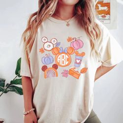 mickey minnie pumpkin comfort colors shirt, mickey minnie fall shirt, disney spooky season shirt, mickey minnie hallowee