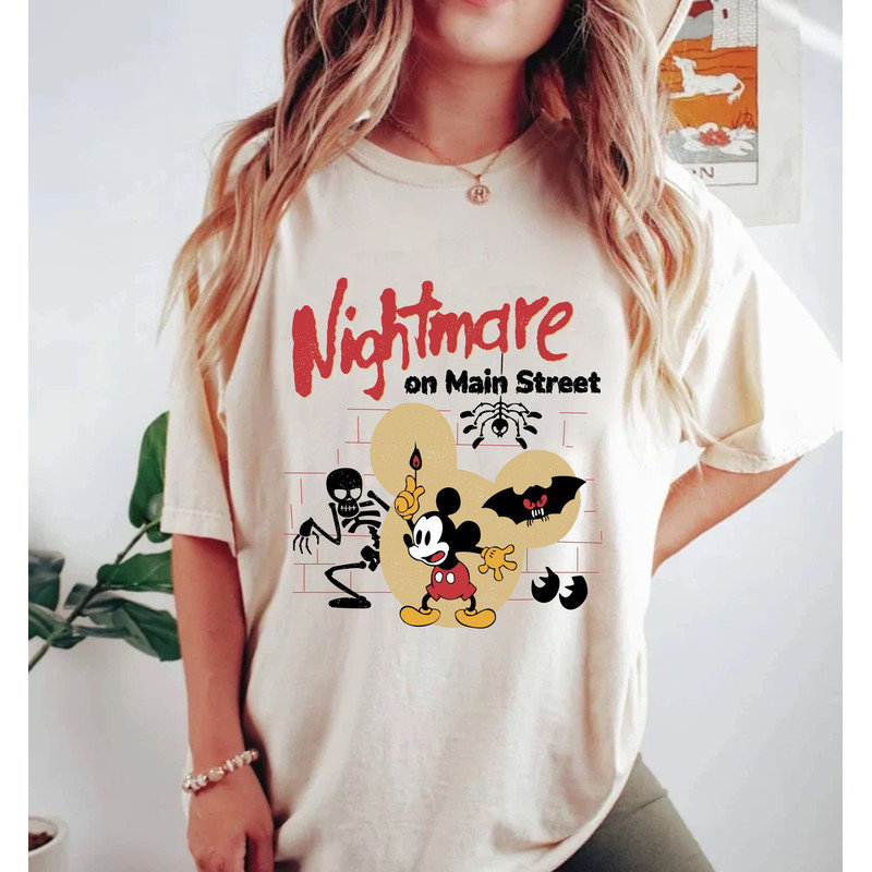 Mickey Nightmare On Main Street Comfort ColorsĀ® Shirt, Mickey Nightmare Halloween Shirt, Disney Spooky Shirt, Disney Halloween Party Shirt - 2.jpg