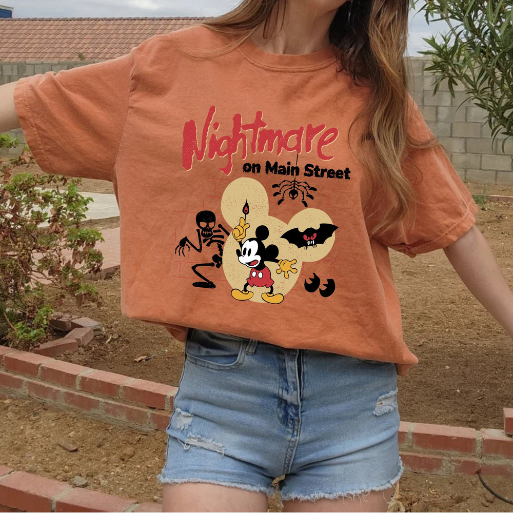 Mickey Nightmare On Main Street Comfort ColorsĀ® Shirt, Mickey Nightmare Halloween Shirt, Disney Spooky Shirt, Disney Halloween Party Shirt - 4.jpg