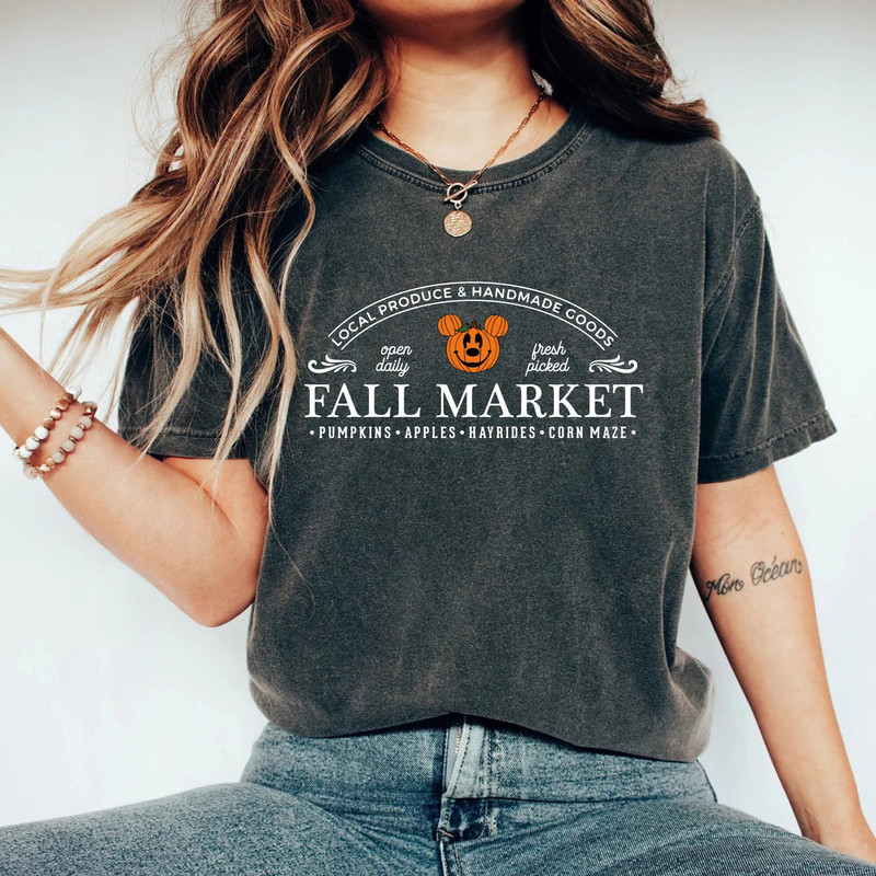 Mickey Pumpkin Fall Market Comfort ColorsĀ® Shirt, Mickey Boo Halloween Shirt, Pumpkin Mickey, Disney Spooky Shirt, Disney Halloween Shirt - 2.jpg