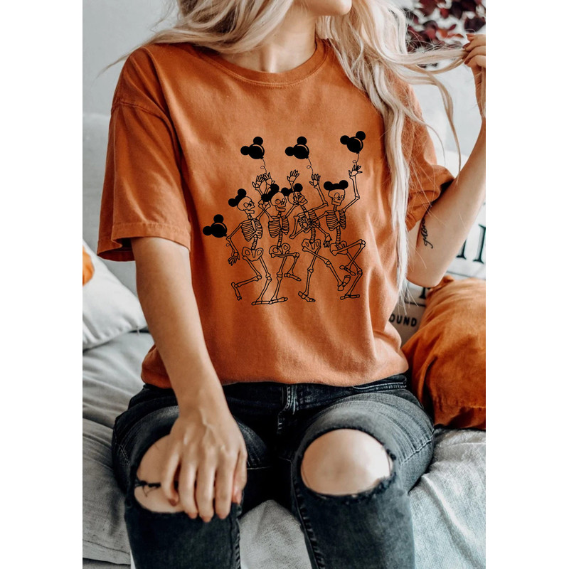Mickey Skeleton Balloons Comfort ColorsĀ® Shirt, Mickey Spooky Season Shirt, Mickey Ghost Shirt, Disney Spooky Shirt, Disney Halloween Shirt - 3.jpg