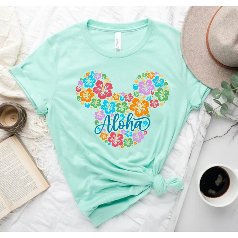 Mouse Head Aloha Comfort Colors® Shirt, Mickey Summer Vibes Shirt, Disney Family Summer Trip Shirt, Colorful Vacay Shirt, Disneyworld Shirt - 4.jpg