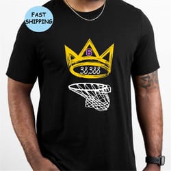 all time scoring 38388 king scoring champ shirt,purple and gold t-shirt,all time points leader breakable record tees,kin