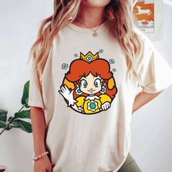 princess daisy mario comfort colors shirt, princess daisy nin-ten-do world shirt, super mario shirt, birthday girl shirt