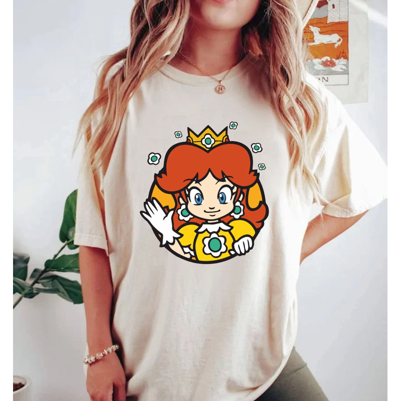 Princess Daisy Mario Comfort ColorsĀ® Shirt, Princess Daisy Nin-ten-do World Shirt, Super Mario Shirt, Birthday Girl Shirt, Gift For Her - 1.jpg
