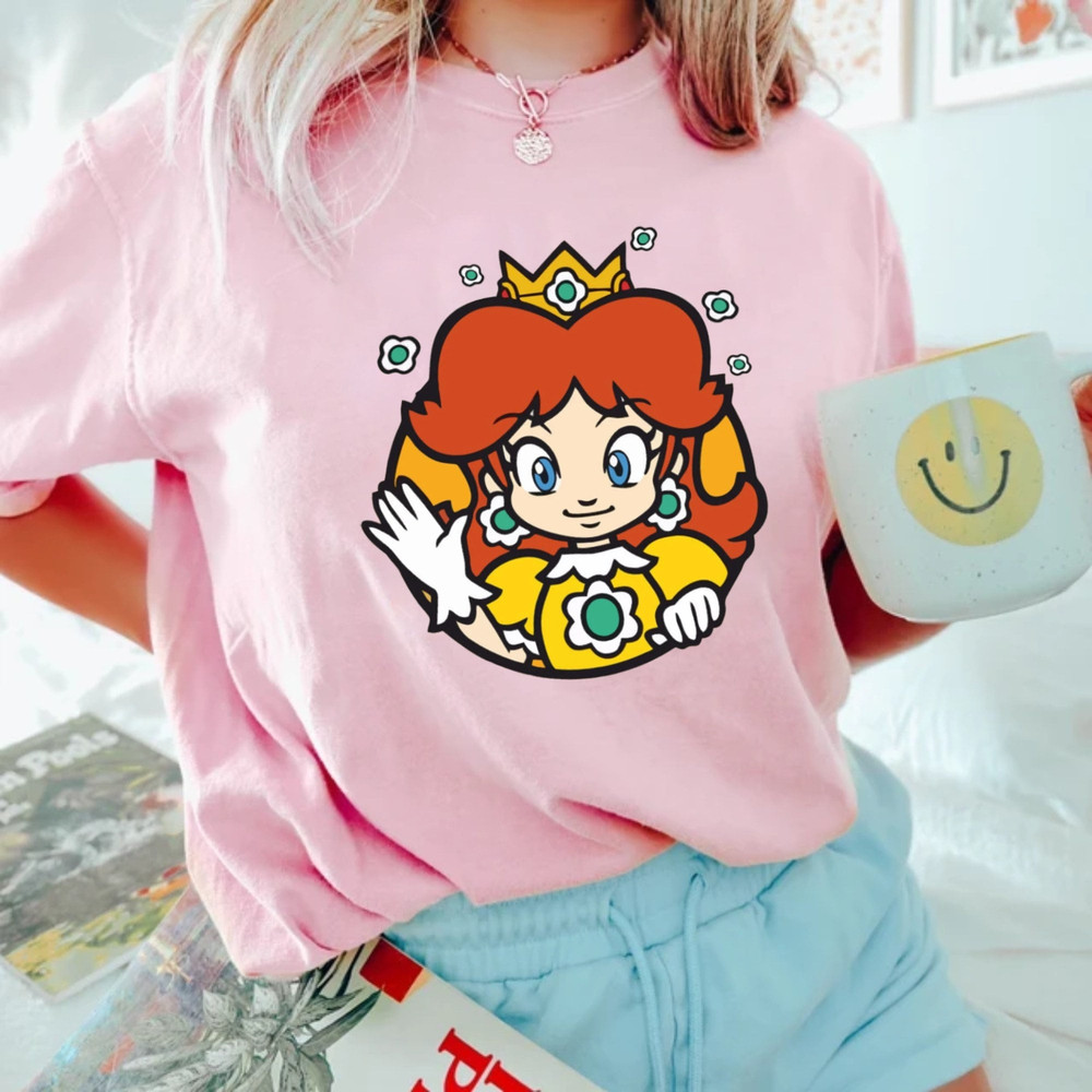 Princess Daisy Mario Comfort ColorsĀ® Shirt, Princess Daisy Nin-ten-do World Shirt, Super Mario Shirt, Birthday Girl Shirt, Gift For Her - 3.jpg