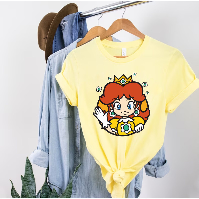 Princess Daisy Mario Comfort ColorsĀ® Shirt, Princess Daisy Nin-ten-do World Shirt, Super Mario Shirt, Birthday Girl Shirt, Gift For Her - 4.jpg