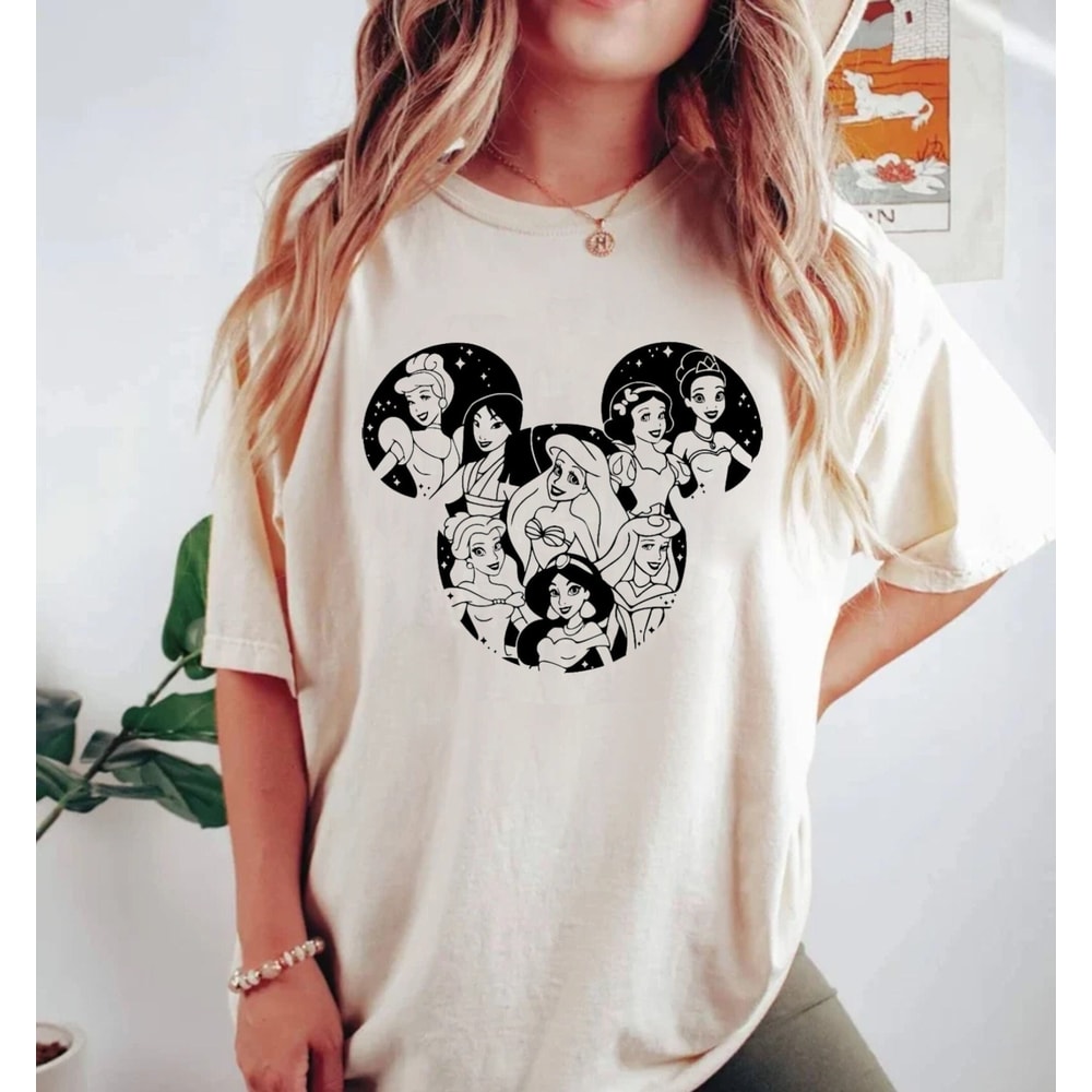 Princess Mickey Mouse Comfort ColorsĀ® Shirt, Princess Mickey Head Shirt, Mickey Mouse Silhouette Shirt, Disneyworld Shirt, Disney Girl Shirt - 1.jpg