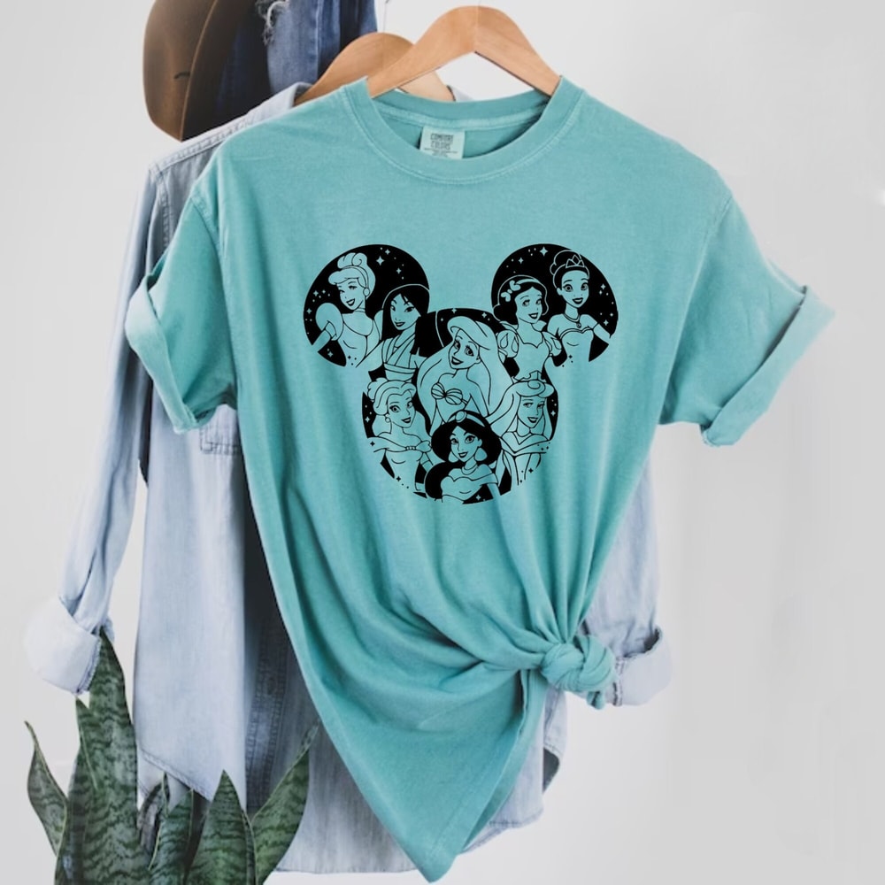 Princess Mickey Mouse Comfort ColorsĀ® Shirt, Princess Mickey Head Shirt, Mickey Mouse Silhouette Shirt, Disneyworld Shirt, Disney Girl Shirt - 6.jpg