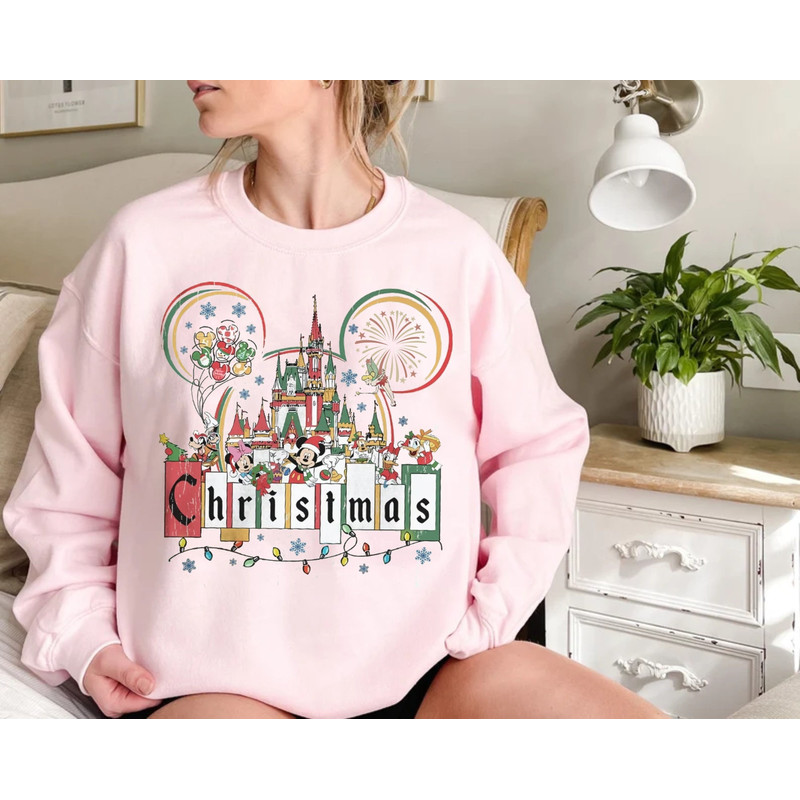 Retro Disneyland Christmas Sweatshirt, Mickey and Friends Christmas Sweatshirt, Christmas Family Shirt, Mickey Sweatshirt,Christmas Sweater - 2.jpg