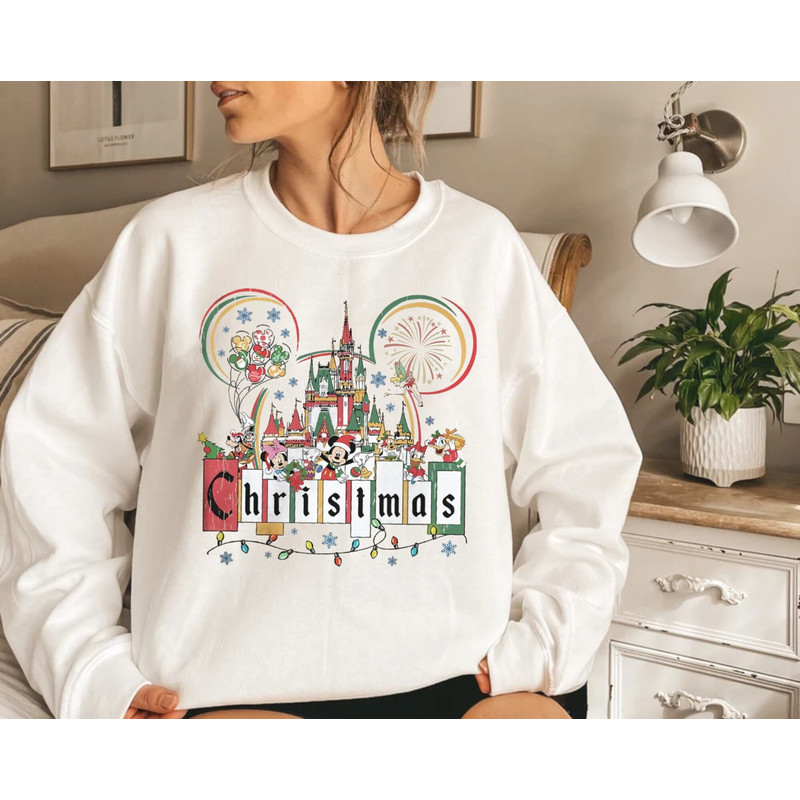 Retro Disneyland Christmas Sweatshirt, Mickey and Friends Christmas Sweatshirt, Christmas Family Shirt, Mickey Sweatshirt,Christmas Sweater - 4.jpg