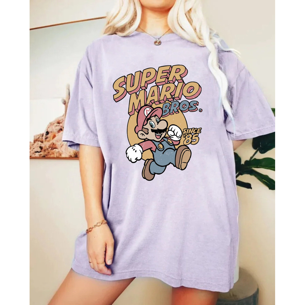 Retro Super Mario Bros 1985 Comfort Colors® Shirt, Super Mario Shirt, Return To Mario Shirt, Mario Matching Shirt, Vintage Mario Trip Shirt - 3.jpg