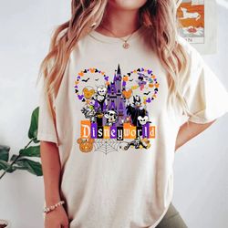 spooky mouse and friends comfort colors shirt, disneyworld halloween shirt, mickeys not so scary shirt, disney halloween