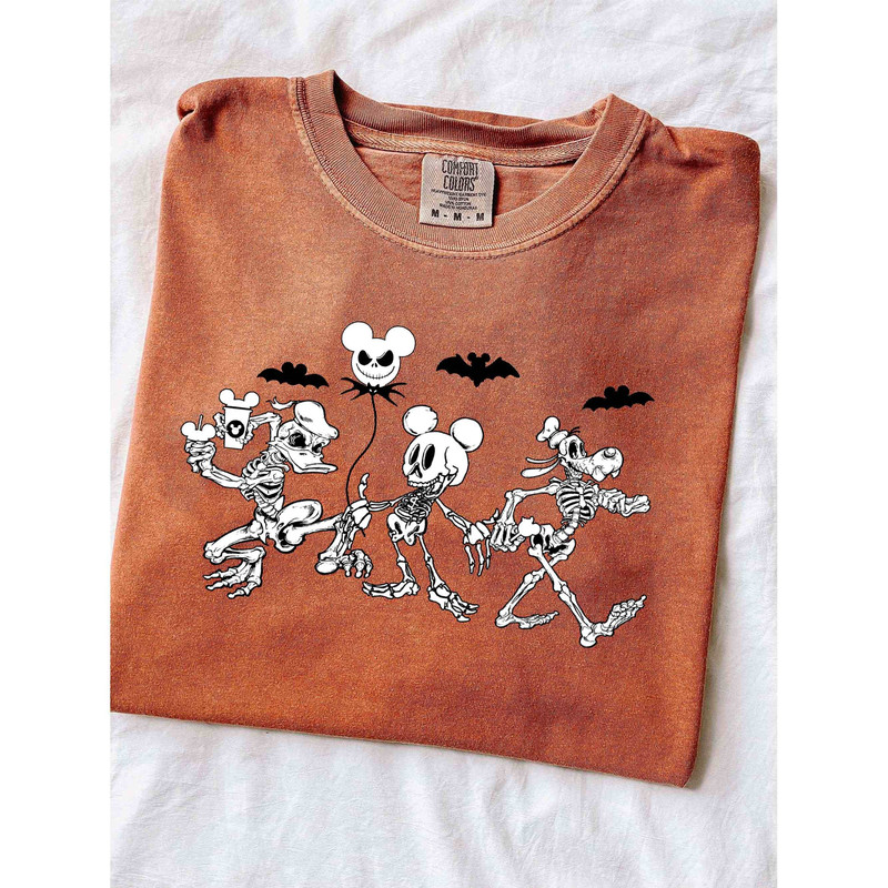 Spooky Mouse and Friends Comfort Colors® Shirt, Disney Skeleton Shirt, Skeleton Mickey Shirt, Disney Spooky Shirt, Disney Halloween Shirt - 1.jpg