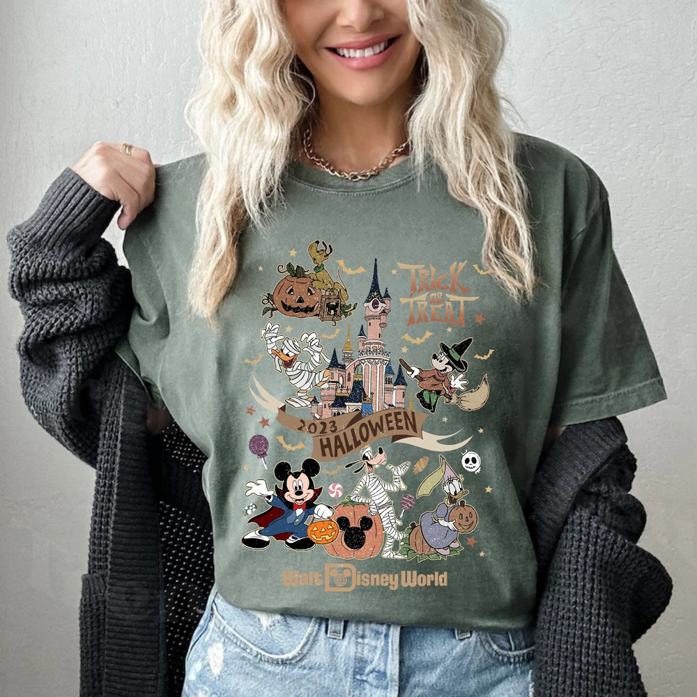 Spooky Mouse and Friends Comfort Colors® Shirt, Trick Or Treat Disney Shirt, Mickey Skeleton Halloween Shirt, Disney Halloween Party Shirt - 3.jpg