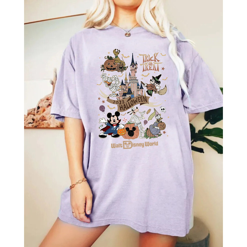 Spooky Mouse and Friends Comfort Colors® Shirt, Trick Or Treat Disney Shirt, Mickey Skeleton Halloween Shirt, Disney Halloween Party Shirt - 5.jpg