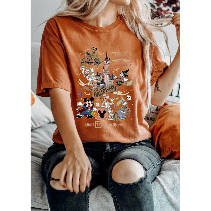 Spooky Mouse and Friends Comfort Colors® Shirt, Trick Or Treat Disney Shirt, Mickey Skeleton Halloween Shirt, Disney Halloween Party Shirt - 7.jpg