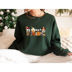 mickey mouse latte coffee halloween sweatshirt, mickey mouse shirt, boba shirt, latte shirt, spooky shirt, witch shirt,