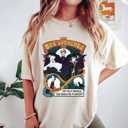 the bad witches club comfort colors shirt, sanderson sisters shirt, disney villains tee, disney scary movie, disneyland