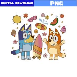 Bluey Summer Svg, Bluey And Bingo Png, Bluey Png, Bingo Png, Bluey Bingo Hello Summer Svg, Disney Png, Png File