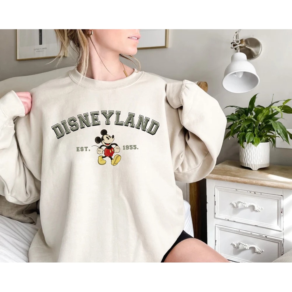 Vintage Disneyland 1955 Sweatshirt, Mickey Est 1955 Sweatshirt, Disney Trip Shirt, Disney Family Shirt, Disney world Shirt, Retro Disney Tee - 1.jpg