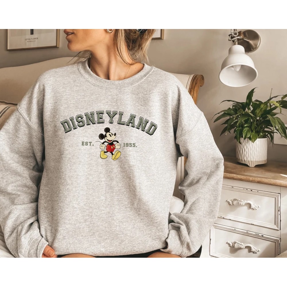 Vintage Disneyland 1955 Sweatshirt, Mickey Est 1955 Sweatshirt, Disney Trip Shirt, Disney Family Shirt, Disney world Shirt, Retro Disney Tee - 2.jpg